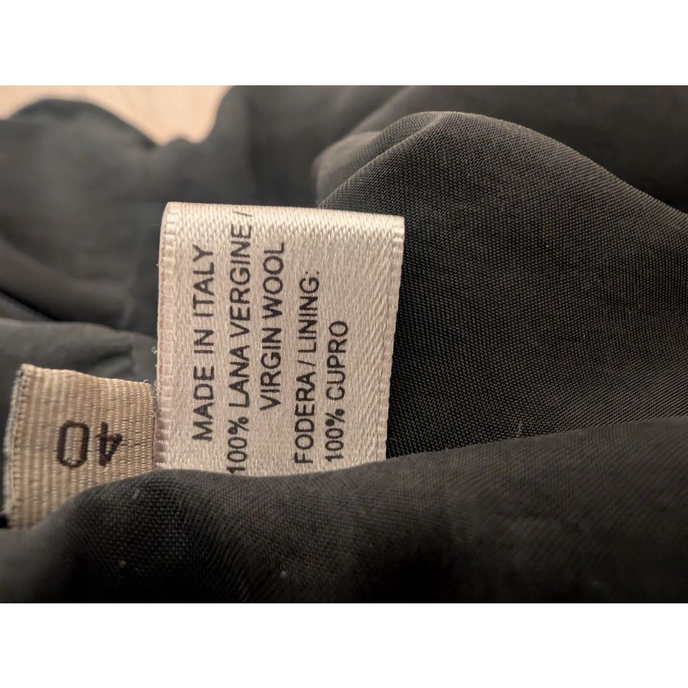 Women's Luxury Bottega Veneta Gray Virgin Wool Short Sleeve Dress Size 4 office - Picture 8 of 10